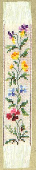 click here to view larger image of Floral Bookmark (counted cross stitch kit)