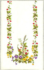 click here to view larger image of Floral Tablerunner (counted cross stitch kit)