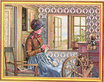 click here to view larger image of Knitter (counted cross stitch kit)