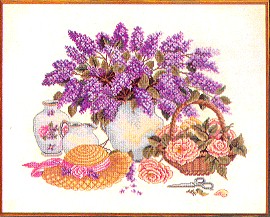click here to view larger image of Lilac Cuttings (counted cross stitch kit)