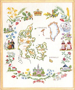 click here to view larger image of Pictorial Map (counted cross stitch kit)