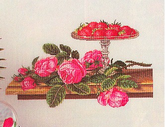 click here to view larger image of Strawberry Plate (counted cross stitch kit)