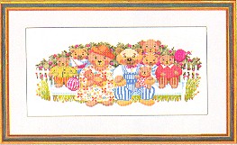 click here to view larger image of Teddy Bear Family (counted cross stitch kit)