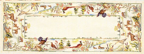 click here to view larger image of Wildlife Tablerunner (counted cross stitch kit)