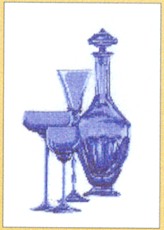 click here to view larger image of Blown Blue Glass (counted cross stitch kit)