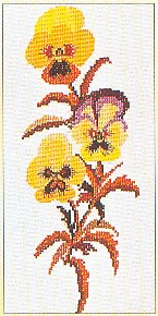 click here to view larger image of Pansy Faces (counted cross stitch kit)
