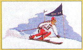click here to view larger image of Racing Snow Skier (counted cross stitch kit)
