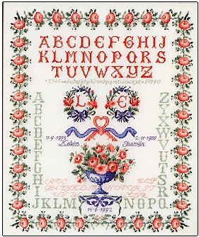 click here to view larger image of Sampler - Wedding (counted cross stitch kit)