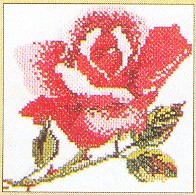 click here to view larger image of Single Red Rose (counted cross stitch kit)