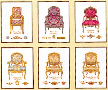 click here to view larger image of Six Chairs - Linen (counted cross stitch kit)