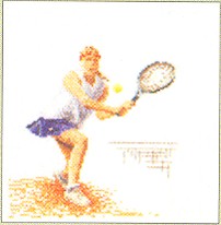 click here to view larger image of Tennis - Linen (counted cross stitch kit)