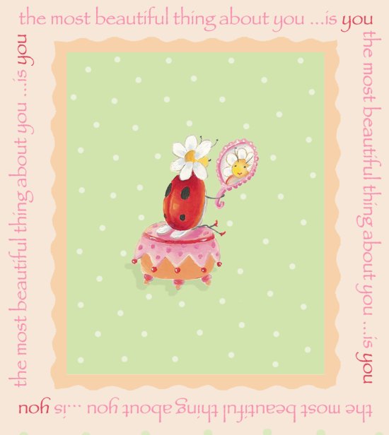 click here to view larger image of Lady Bug On Pink Cushion (chart)