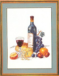 click here to view larger image of Red Wine Display   (counted cross stitch kit)