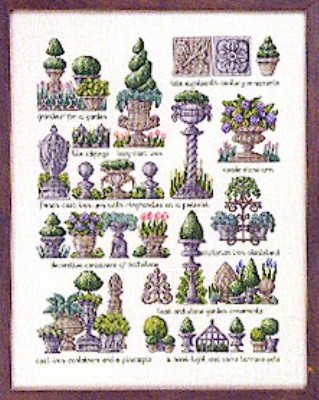 click here to view larger image of Potted Tree Sampler (counted cross stitch kit)