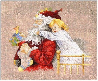 click here to view larger image of Santa & Child (counted cross stitch kit)