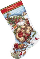 click here to view larger image of Santas Journey Stocking (counted cross stitch kit)