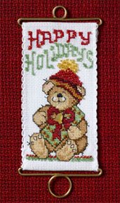 click here to view larger image of Happy Holidays Bear (counted cross stitch kit)