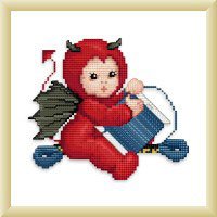 click here to view larger image of Little Stitch Devil with Bobbin (chart)