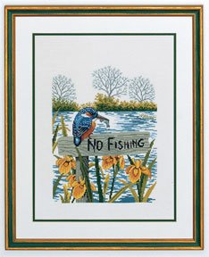 click here to view larger image of No Fishing (counted cross stitch kit)
