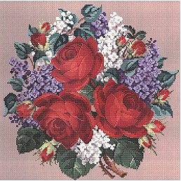 click here to view larger image of Roses and Lilacs Bouquet (chart)