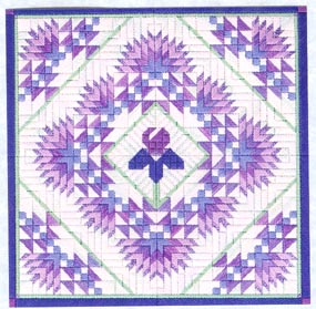 Iris and Fans Quilt