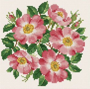 click here to view larger image of Wild Roses Bouquet (chart)