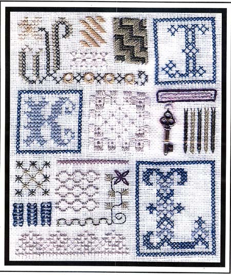 click here to view larger image of Sampler of Stitches - JKL (chart)