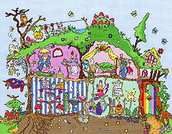 click here to view larger image of Cut Thru Fairy Hill - Amanda Loverseed (counted cross stitch kit)