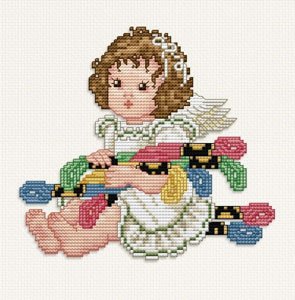 Stitching Angel with Floss
