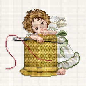 click here to view larger image of Stitching Angel with Thimble (chart)