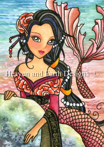 Kimono Sunset Mermaid - Quick Stitch