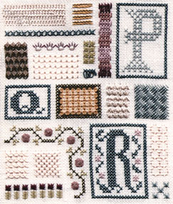 click here to view larger image of Sampler of Stitches - Part Six - PQR (chart)