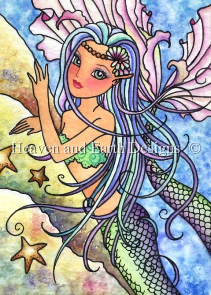 click here to view larger image of Ocean Mermaid - Quick Stitch (chart)