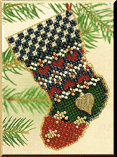 click here to view larger image of Patchwork Stars Stocking (1997) (counted cross stitch kit)