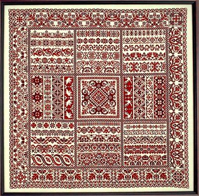 click here to view larger image of Rhapsody In Red Ribbon Sampler (chart)