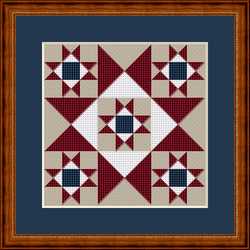 click here to view larger image of Patriot Star - Mini Quilt Square (chart)