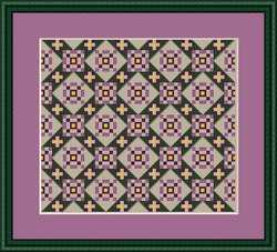 click here to view larger image of Path of Violets - Mini Quilt Square (chart)