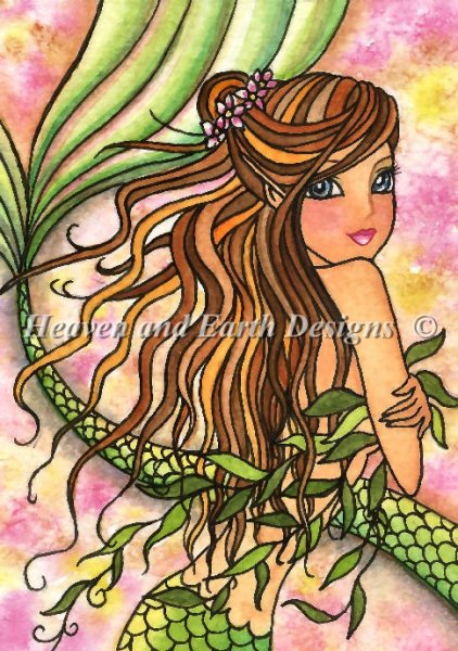 click here to view larger image of Bashful Mermaid - Quick Stitch - Nadia Tate	 (chart)