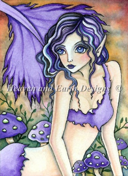 Violet Mushrooms - Quick Stitch