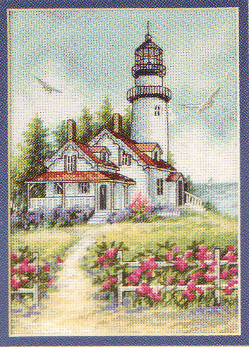 click here to view larger image of Scenic Lighthouse (counted cross stitch kit)