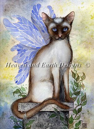click here to view larger image of Siamese Fairy Cat - Quick Stitch (chart)