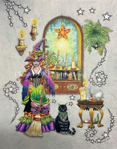 click here to view larger image of Witch Upon A Star - Delights Fantasy Art (chart)