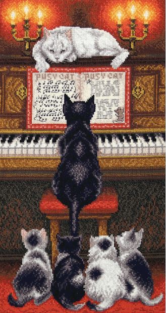 click here to view larger image of Music Lesson (counted cross stitch kit)
